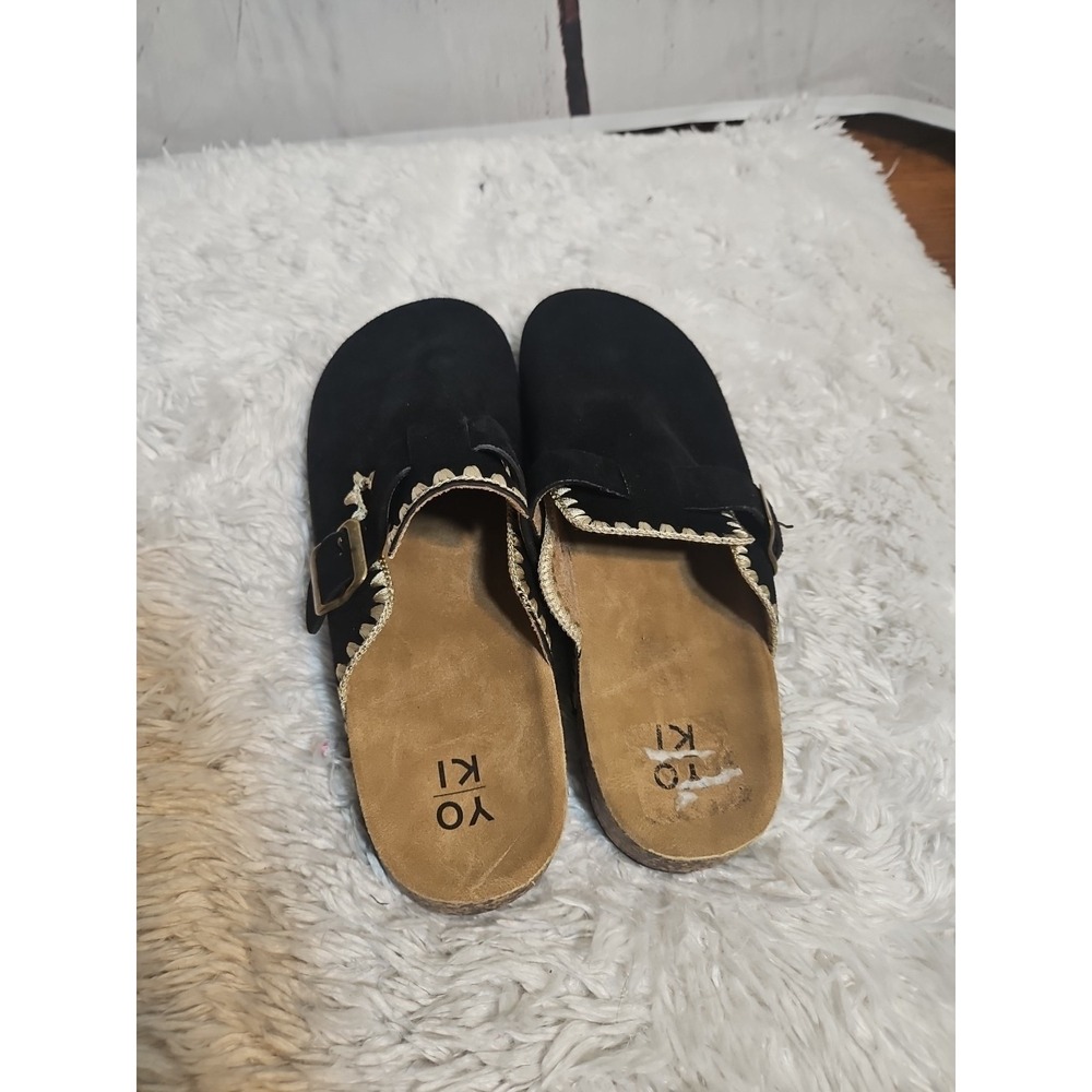 Yoki Gila 109 Women's Faux Suede Slip On Stitch Clogs Size 10